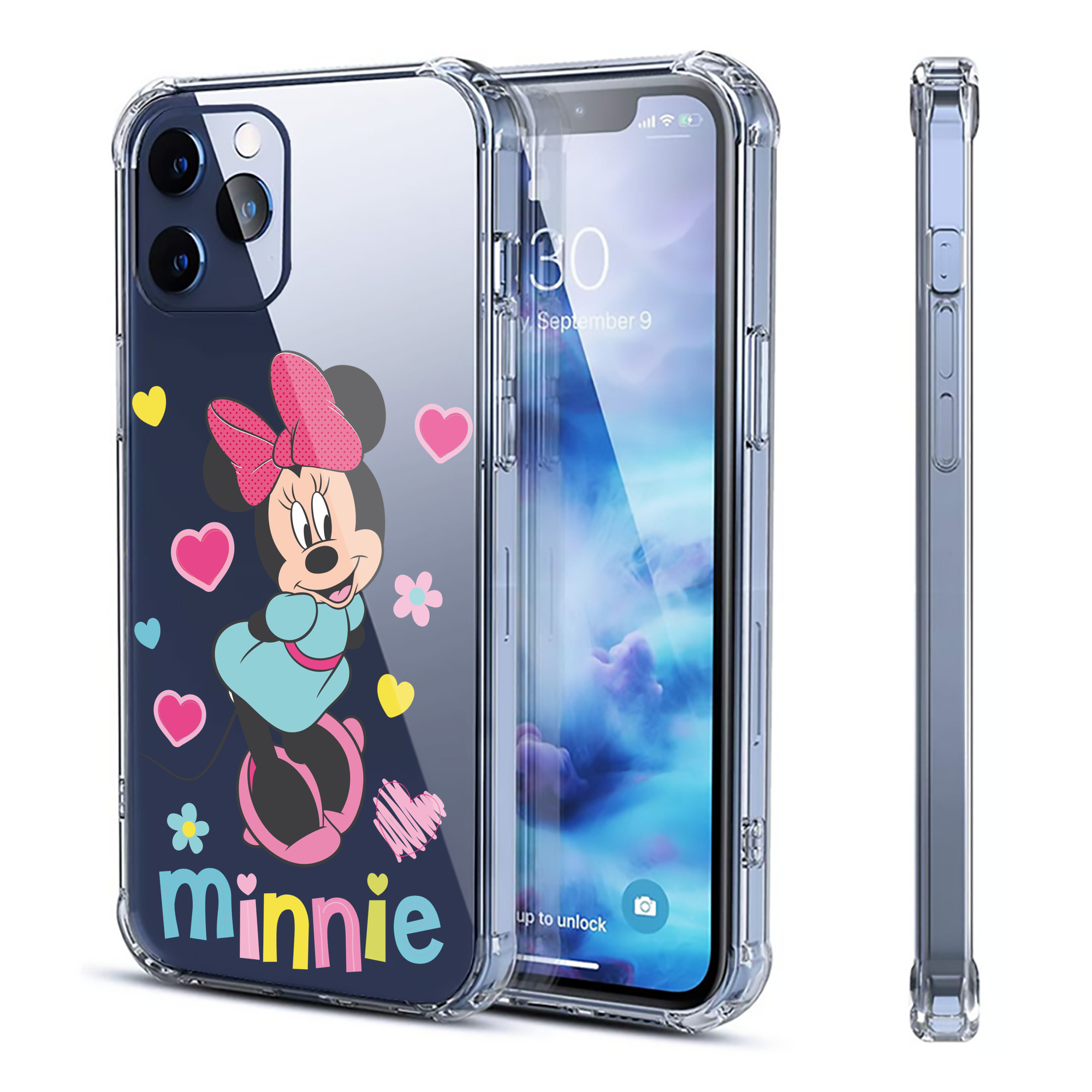 （画像用） ミッキーマウス Mickey Mouse 【iPhone 12シリーズ対応】透明スマホケース（クリアソフトケース）